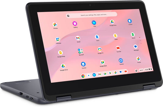 DELL Chromebook CC11260 2-in-1 Intel® N N150 Hybrid (2-in-1) 29.5 cm (11.6") Touchscreen HD 4 GB LPDDR5-SDRAM 64 GB eMMC Wi-Fi 6E (802.11ax) ChromeOS US English Grey
